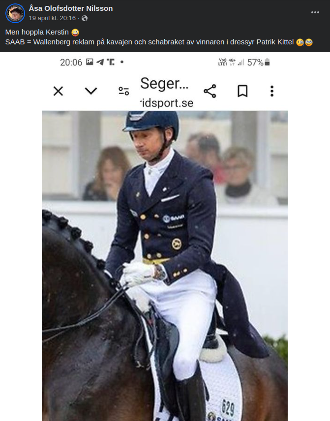 Dresserad SAAB-Häst