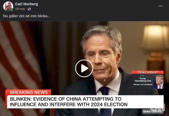 Blinken & Kinesisk Valpåverkan