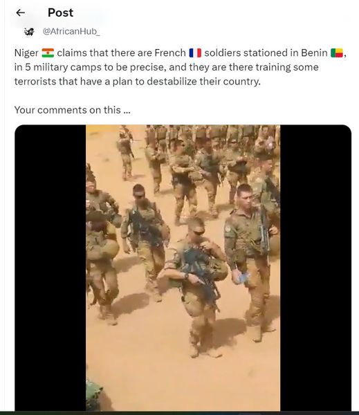 Fortsatt Fransk Verksamhet I Niger