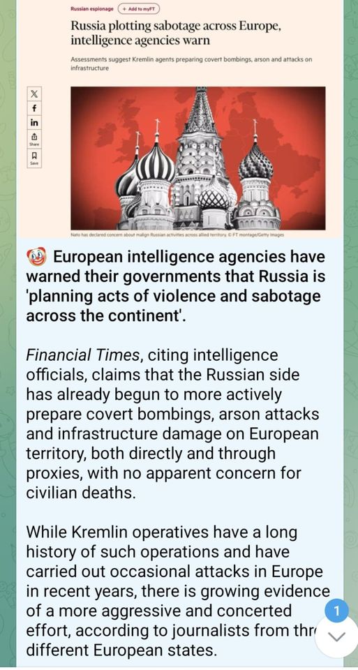 Sabotageplanerande Ryssland..