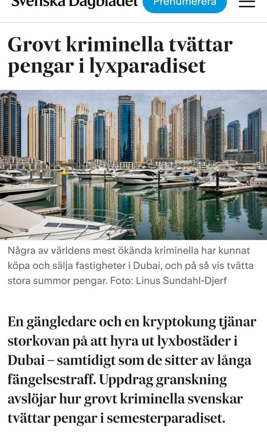 Kriminella & Fastighetsägande I Dubai