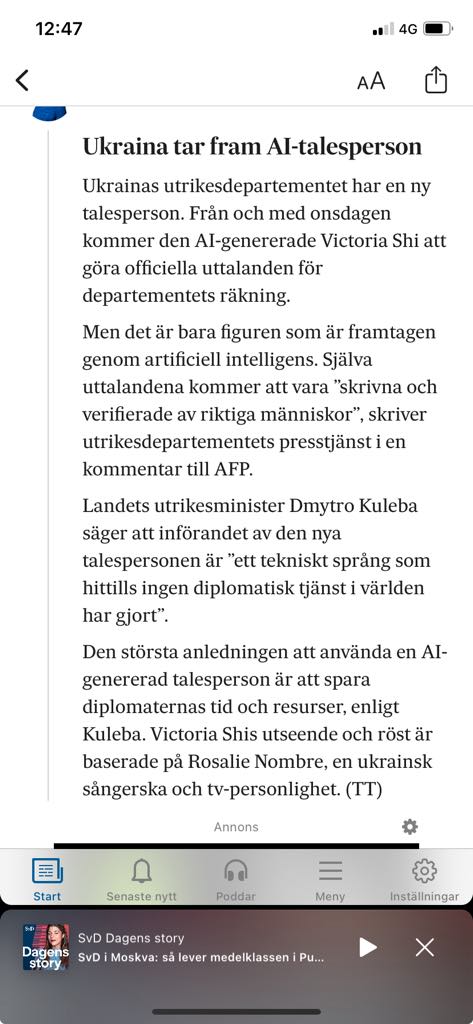 Ukrainsk AI-Talesperson