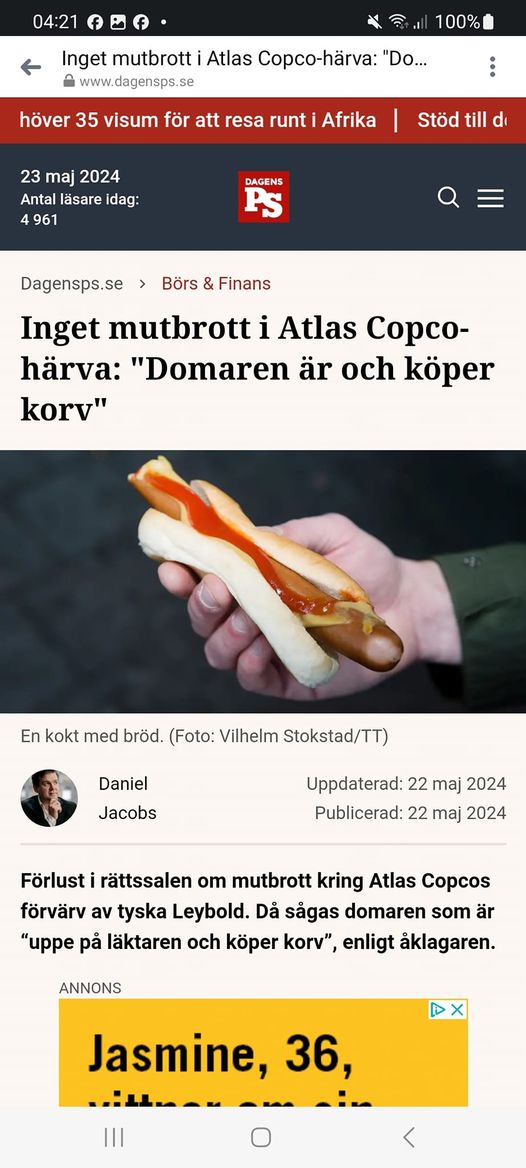 Atlas Copco-Härva & Korvköpande Domare