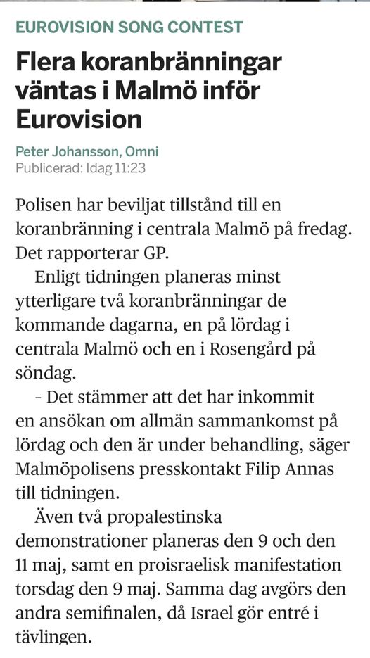 Koranbränningar & Mello