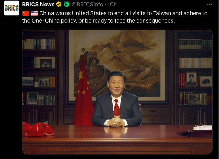 Kina Varskor USA Angående Taiwan