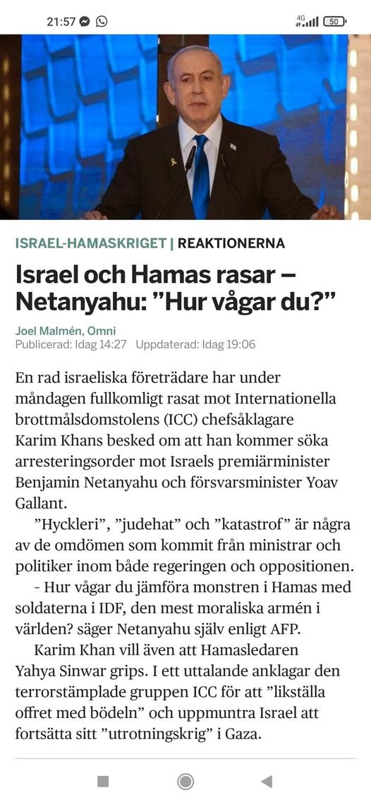 Israel & Hamas Rasande På ICC