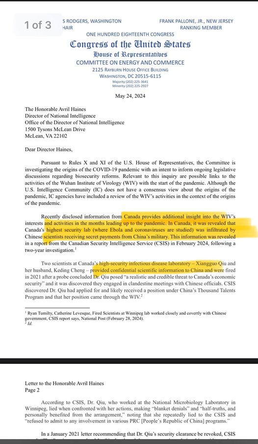 Kineser I Kanadensiska Biolabb