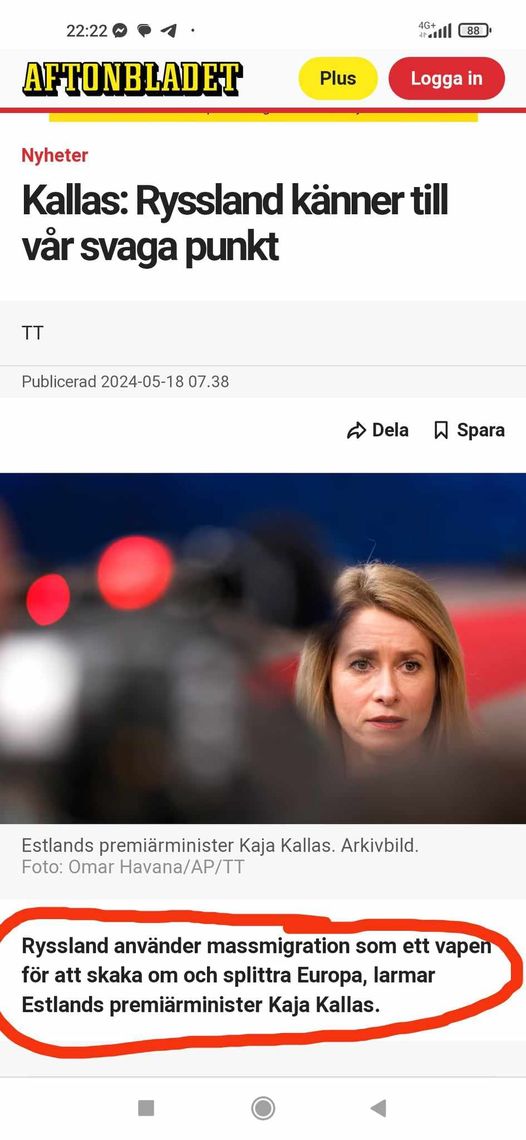 Ryskt Massmigrationsvapen..