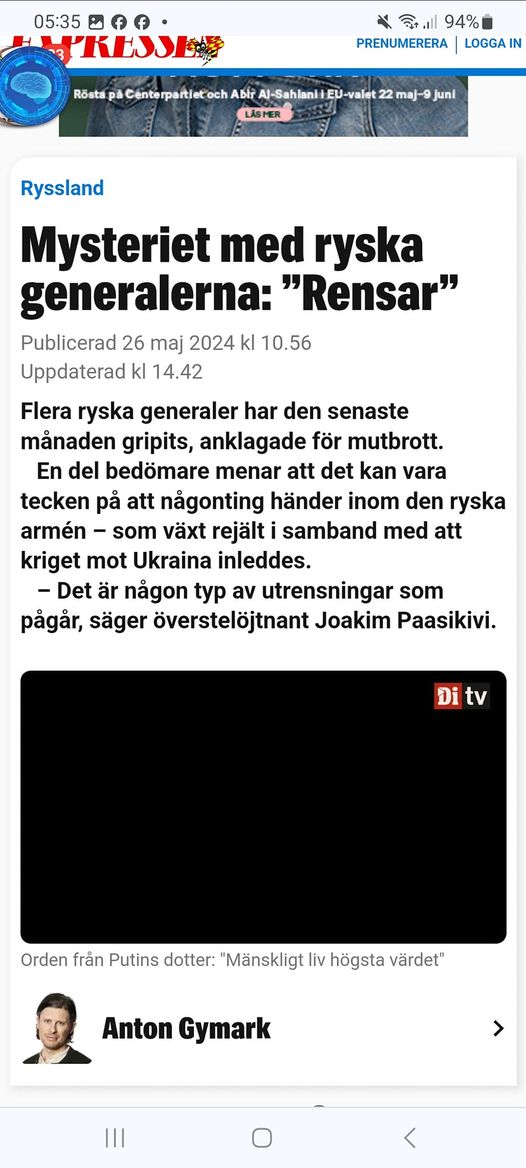 Ryskt Generalmysterium I Expressen