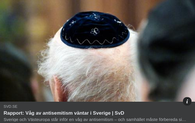 Antisemitismvåg Väntad I SvD