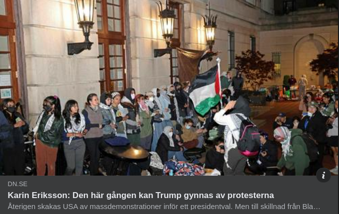 Protestgynnad Trump I DN