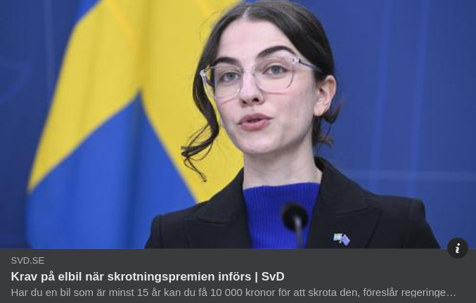 Elbilskrävande Skrotningspremie