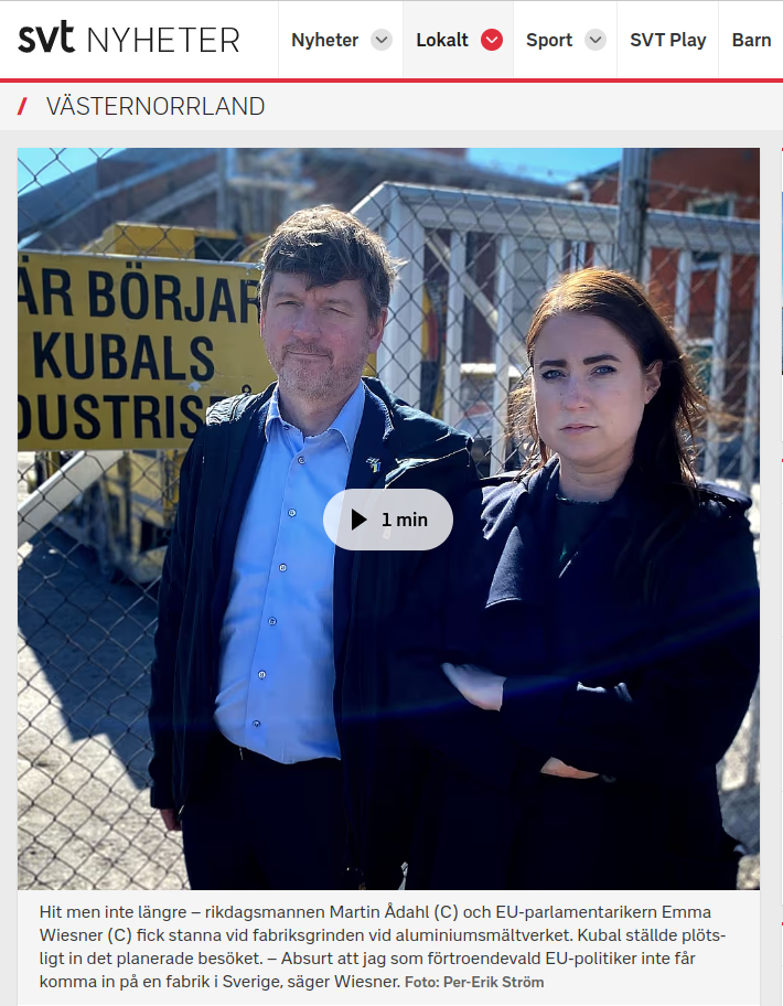 Fabriksgrindsstopp I Sundsvall