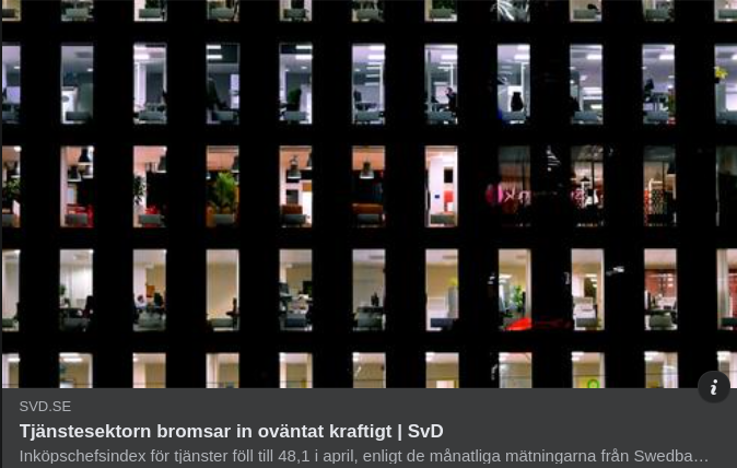 Kraftigt Inbromsande Tjänstesektor