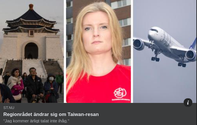 Elina Backlund Arab Ändrar Sig Om Taiwanresa