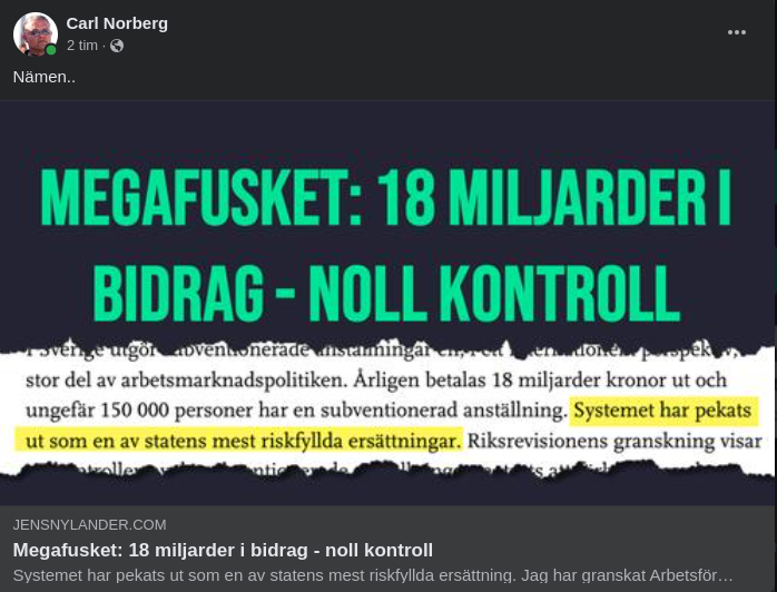 Miljardbidrag Med Noll Koll