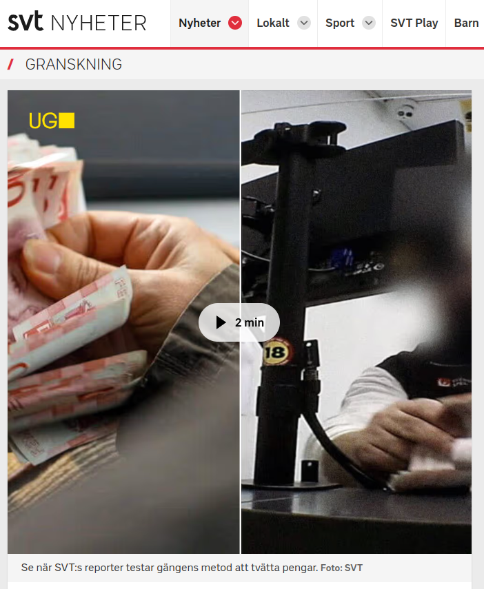 SVT Testar Penningtvättsmetod