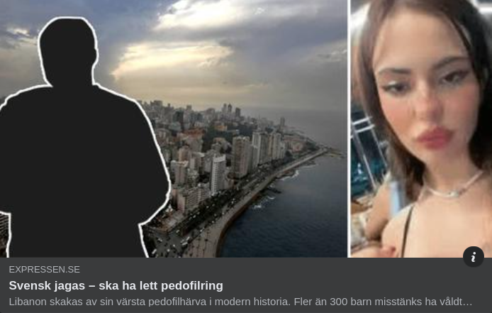 Svensk Jagas I Libanesisk Pedofilhärva