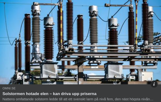 Solstormsdrivna Elpriser