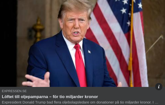 Trump & Oljeindustrin