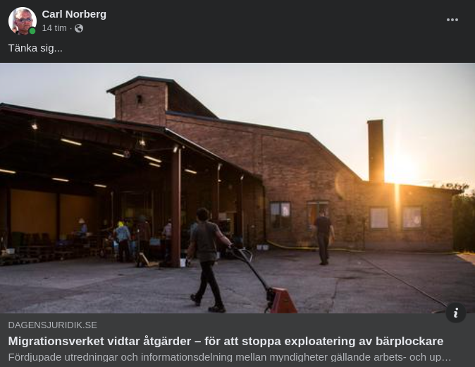 Migrationsverket & Exploaterade  Bärplockare