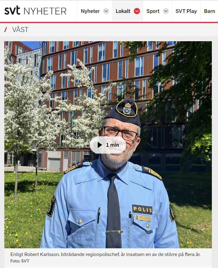 Stor Polisinsats I Göteborgsområdet Mot Organiserad Brottslighet