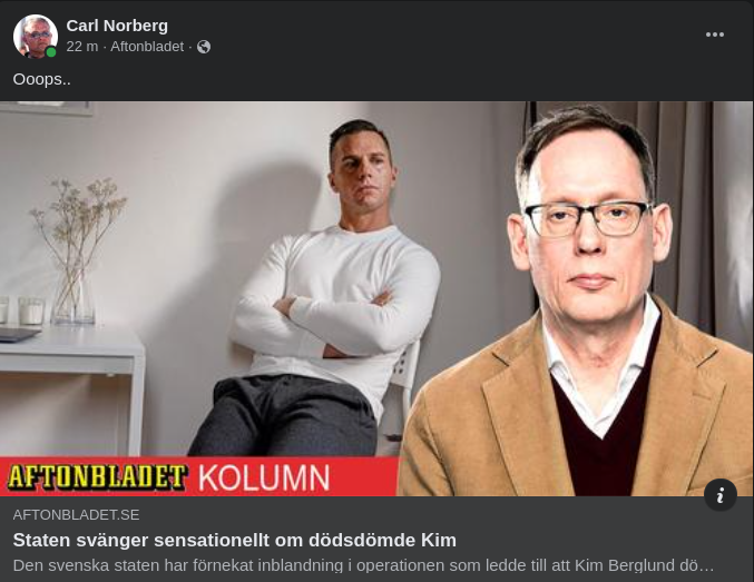 Statlig Sväng Om Dödsdömde Kim