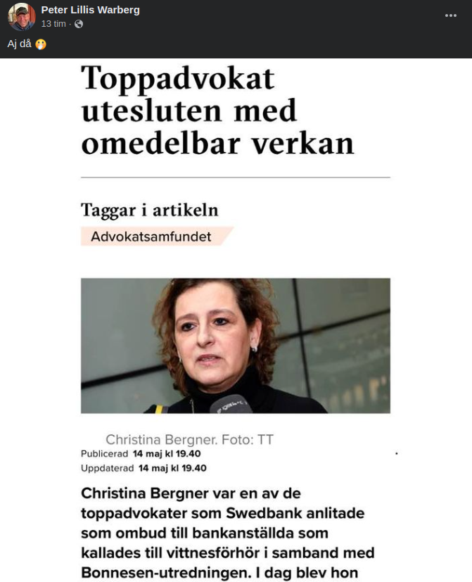 Kickad Ur Advokatsamfundet Omedelbart