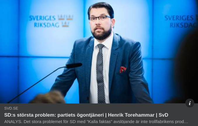 Partipolitiskt Ögontjäneri I SvD