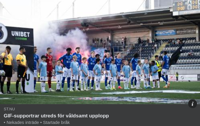 GIF-Supportrar Utreds För Våldsamt Upplopp