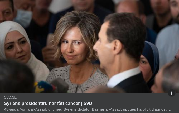 Asma al-Assad Diagnosticerad Med Leukemi