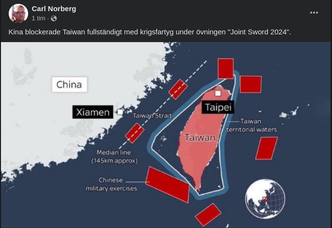 Kinablockerat Taiwan