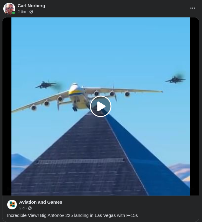 Antonov 225 Landar I Las Vegas