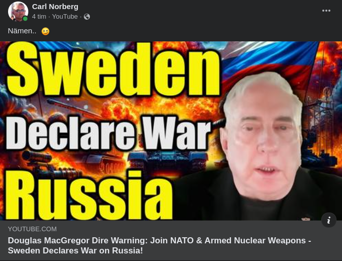 MacGregor & Svensk Krigsdeklaration Mot Ryssland