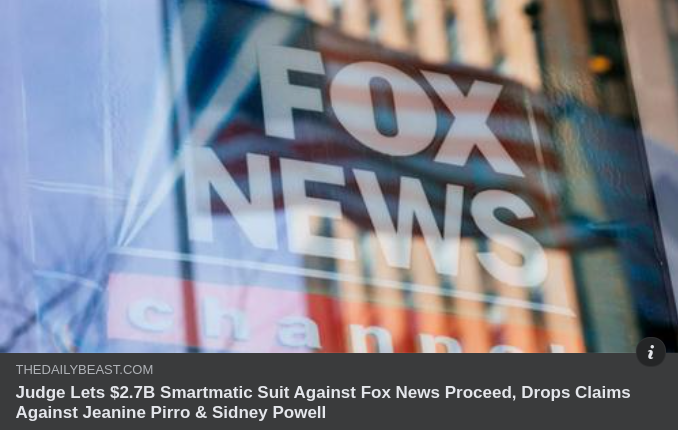 Smartmatic & Fox Går Vidare I Rätten