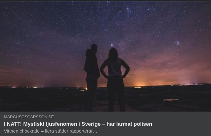 Mystiskt Ljusfenomen I Mellansverige