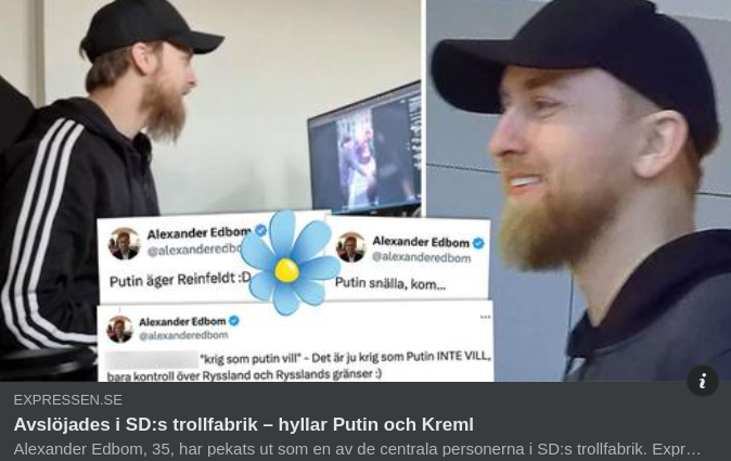 Rysslandsstödjande SD-Troll Hyllar Putin