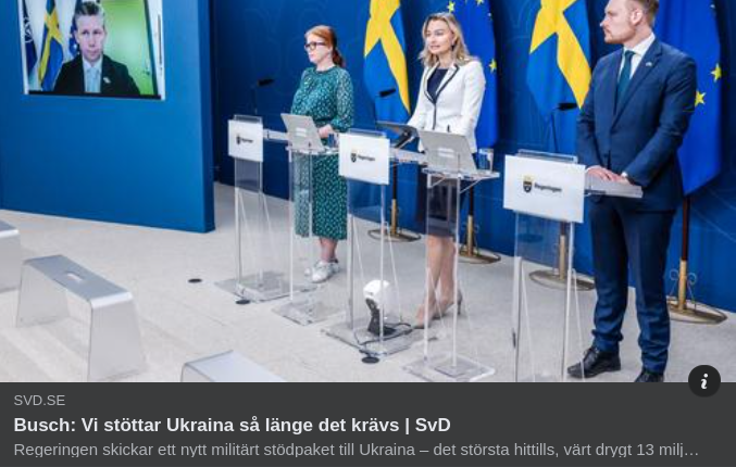 Busch Stöttar Ukraina Så Länge Det Krävs