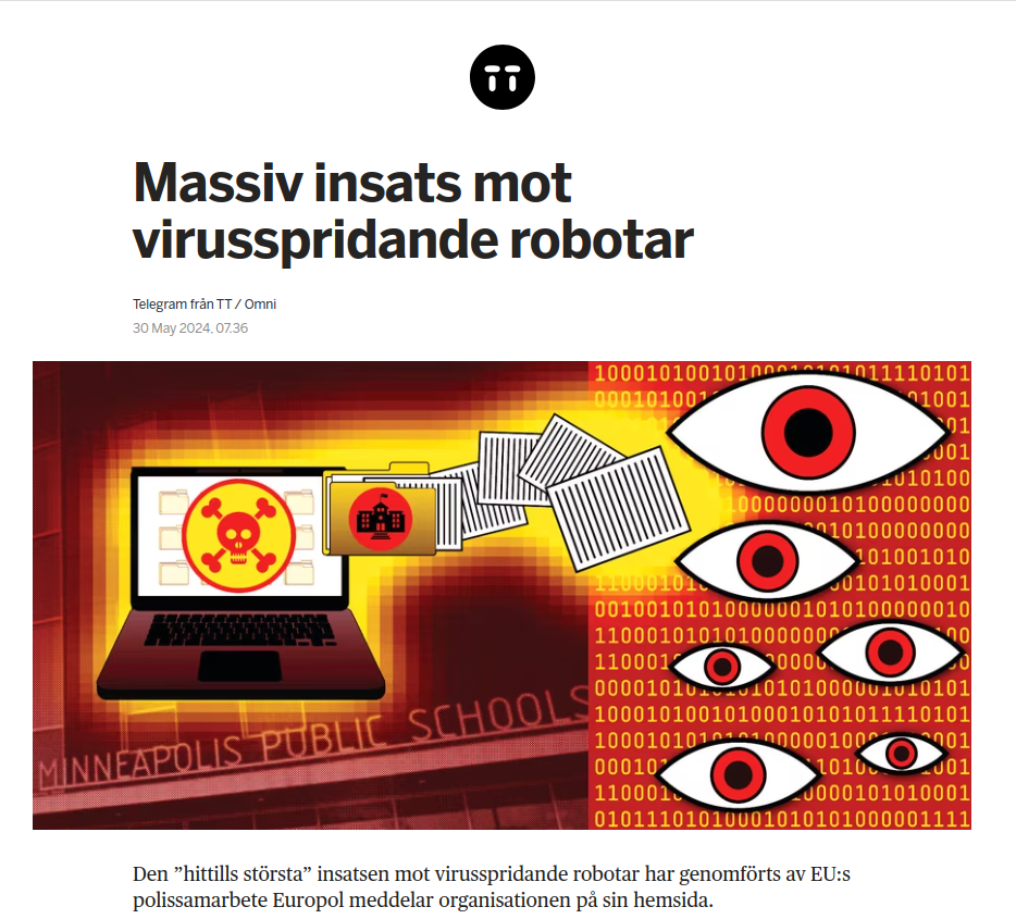 Massiv Polisinsats Mot Virusspridande Robotar
