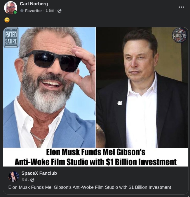 Musk finansierar Gibson...