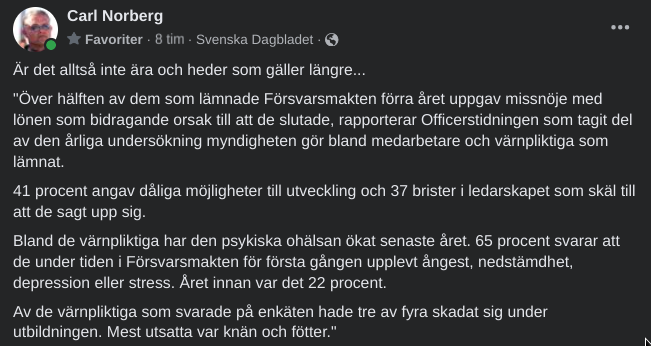 Snedmotiverade militärer