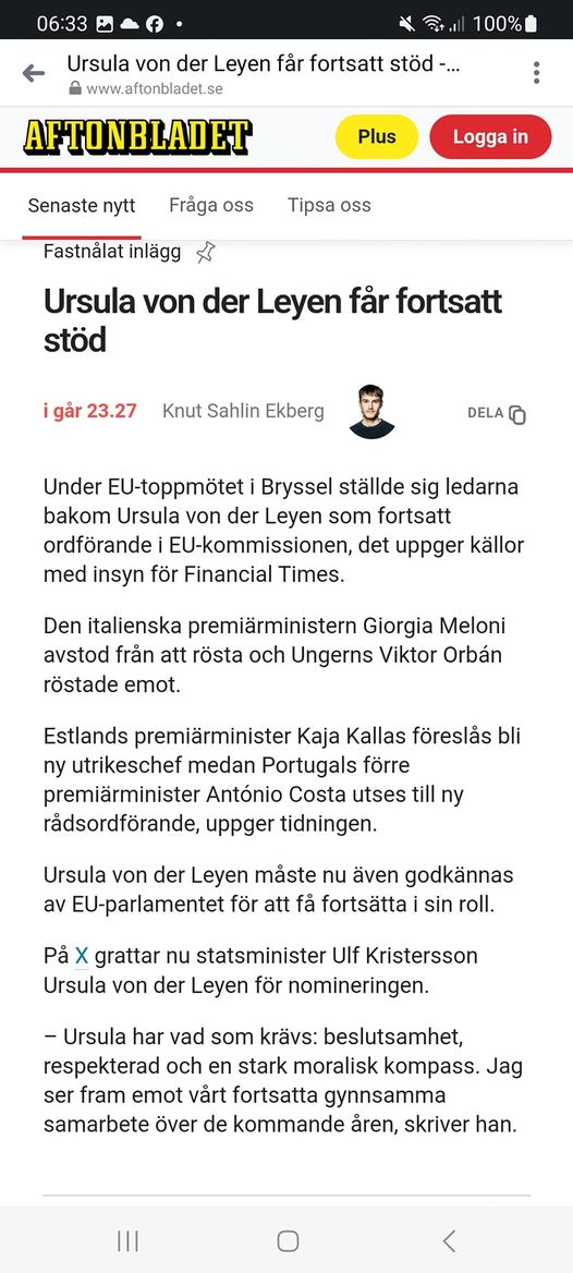 Ursula Fortsatt Stödd