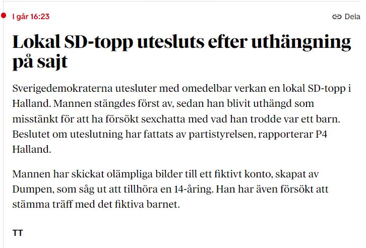 Lokal SD-Topp Utesluts Efter Dumpen-Napp