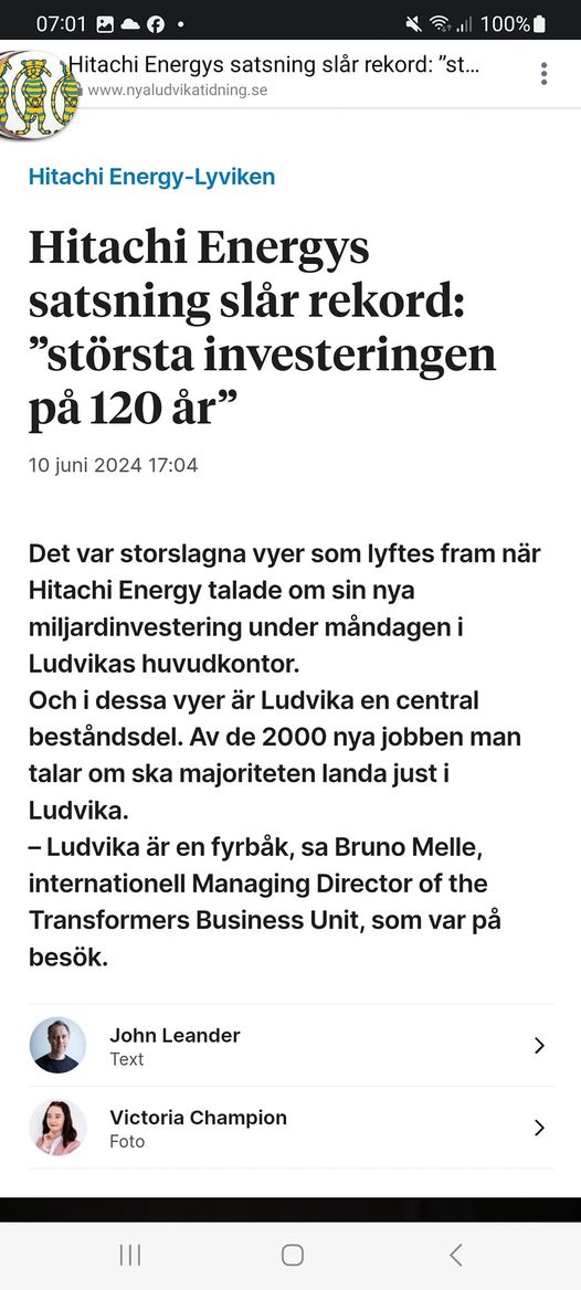 Rekordsatsande Hitachi