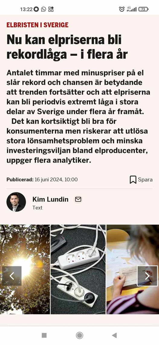 Rekordlåga Elpriser I Flera År..