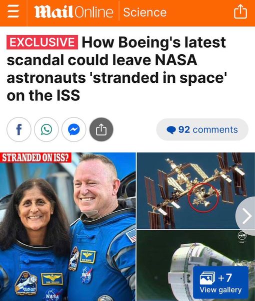 Boeing & Strandsatta Astronauter