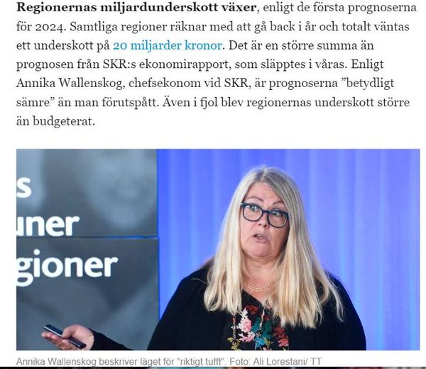 Miljardväxande Regionsunderskott