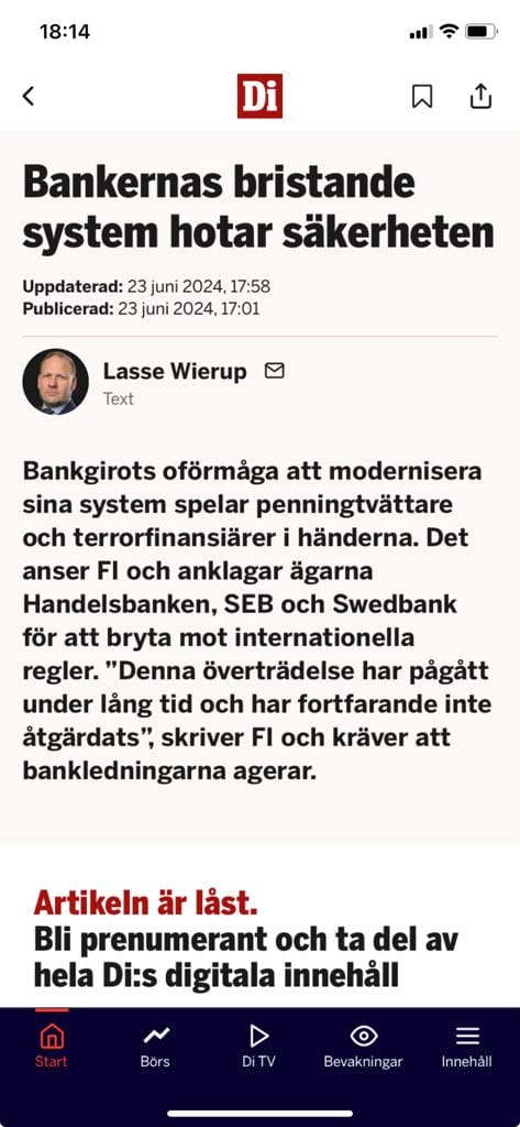 Säkerhetshotande Banksystemsbrister