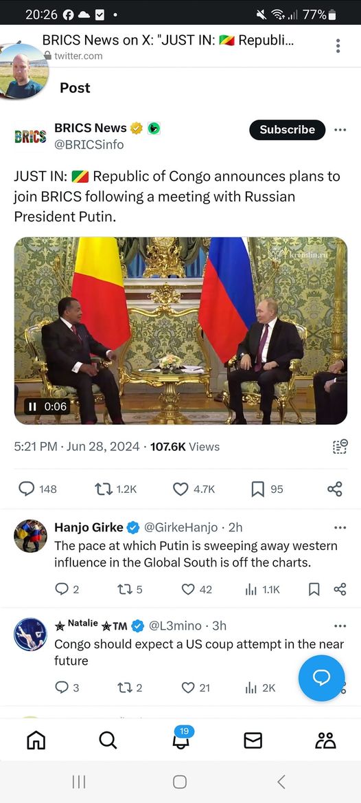 Kongo Planerar BRICS-Medlemskap