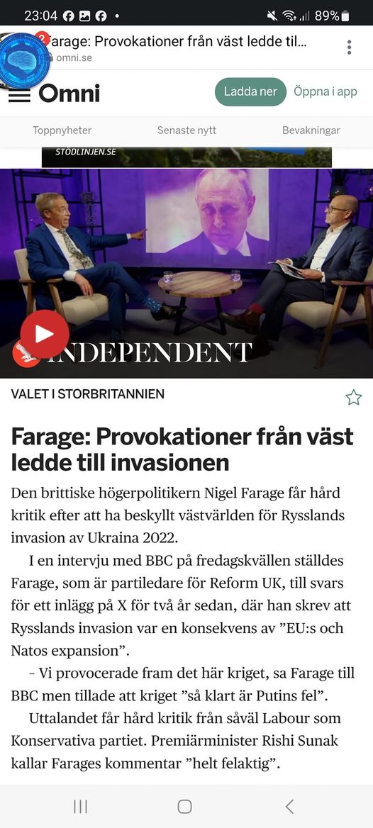 Farage Om Ukrainakriget